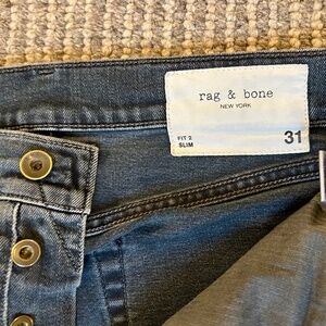 Rag & Bone Fit 2 Slim Men’s Jeans – Size 31